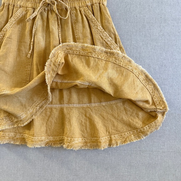 Pilcro Flounced Mini Skirt in Goldenrod Yellow Small - Picture 3 of 7